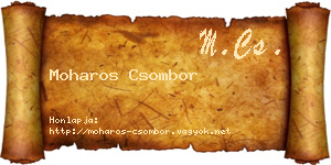 Moharos Csombor névjegykártya